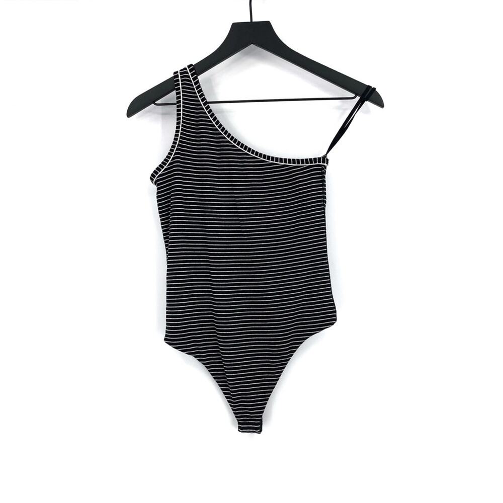 ALLSAINTS Freyla Stripe Bodysuit Black White 6 (4)
